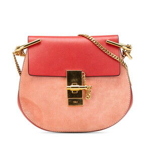 Chloe Drew shoulder bag red pink leather